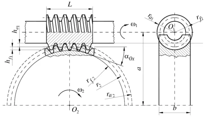 worm gear drawing