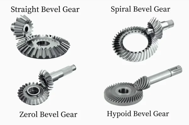 Four common bevel gear types