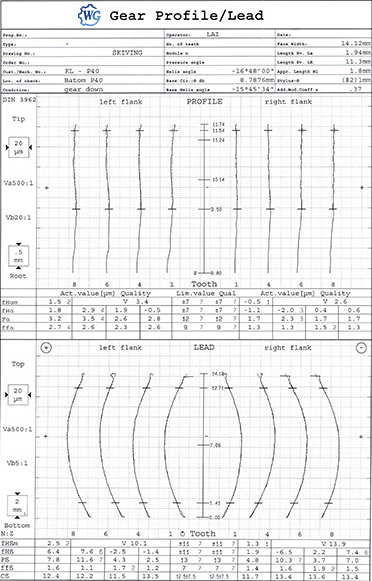 skving Part Gear Test Report from wenlio gear
